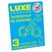 Презервативы  Заключенный из Алабамы  с ароматом банана - 3 шт. - Luxe - купить с доставкой в Невинномысске