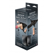 Черный пояс для женщин BEST SELECT с 3 насадками - LOVETOY (А-Полимер) - купить с доставкой в Невинномысске
