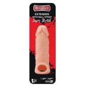 Телесная насадка EXTENDER WITH BALL STRAP 5.5 - 14 см. - Dream Toys - в Невинномысске купить с доставкой