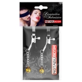 Оригинальные зажимы на соски с желтыми шариками - Notabu - купить с доставкой в Невинномысске