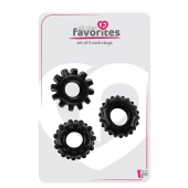 Набор из 3 черных эрекционных колец SET OF 3 COCKRINGS - Dream Toys - в Невинномысске купить с доставкой