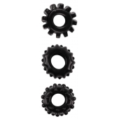 Набор из 3 черных эрекционных колец SET OF 3 COCKRINGS - Dream Toys - в Невинномысске купить с доставкой