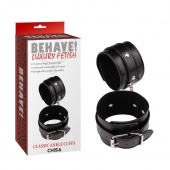 Черные оковы Classic Ankle Cuffs - Chisa - купить с доставкой в Невинномысске