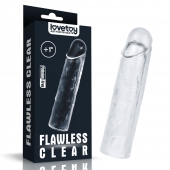 Прозрачная насадка-удлинитель Flawless Clear Penis Sleeve Add 1 - 15,5 см. - Lovetoy - в Невинномысске купить с доставкой