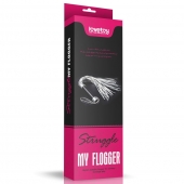 Серебристая плетка Struggle My Flogger с черной ручкой - 45 см. - Lovetoy - купить с доставкой в Невинномысске