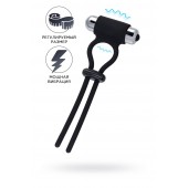 Черное эрекционное лассо на пенис Jat - A-toys - в Невинномысске купить с доставкой