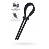 Черное эрекционное лассо на пенис Keb - A-toys - в Невинномысске купить с доставкой