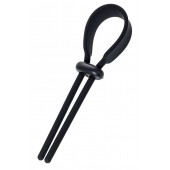 Черное эрекционное лассо на пенис Keb - A-toys - в Невинномысске купить с доставкой