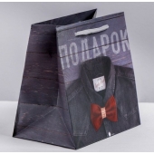 Ламинированный квадратный пакет «Мужской стиль» - 14 х 14 х 9 см. - Сима-Ленд - купить с доставкой в Невинномысске