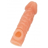 Телесная закрытая насадка с шершавой головкой Cock Sleeve Size M - 15,6 см. - KOKOS - в Невинномысске купить с доставкой