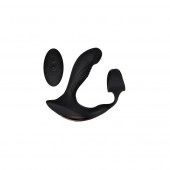 Черный вибромассажер простаты с эрекционным кольцом Strapped   Tapped - Zero Tolerance - в Невинномысске купить с доставкой