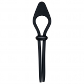 Черное эрекционное лассо с вибропулей Black Tie Affair - Zero Tolerance - в Невинномысске купить с доставкой