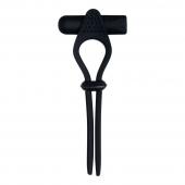 Черное эрекционное лассо с вибропулей Black Tie Affair - Zero Tolerance - в Невинномысске купить с доставкой