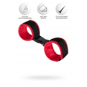 Красно-черные велюровые оковы Anonymo - ToyFa - купить с доставкой в Невинномысске