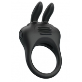 Черное эрекционное кольцо с вибрацией Davion - Baile - в Невинномысске купить с доставкой