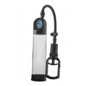 Прозрачная вакуумная помпа с манометром Deluxe Penis Pump - Dream Toys - в Невинномысске купить с доставкой