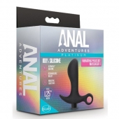 Черный анальный вибратор Silicone Vibrating Prostate Massager 01 - 10,8 см. - Blush Novelties - в Невинномысске купить с доставкой