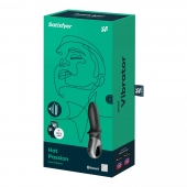 Черный анальный вибратор Hot Passion с функцией нагрева - Satisfyer - в Невинномысске купить с доставкой