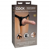 Страпон с телесной насадкой на присоске Beginner s Silicone Body Dock Kit - 14 см. - Pipedream - купить с доставкой в Невинномысске