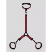 Ошейник с наручниками Reversible Faux Leather Collar and Wrist - Fifty Shades of Grey - купить с доставкой в Невинномысске