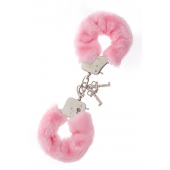 Металлические наручники с розовой меховой опушкой METAL HANDCUFF WITH PLUSH PINK - Dream Toys - купить с доставкой в Невинномысске