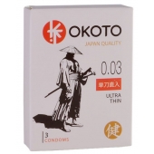 Ультратонкие презервативы OKOTO Ultra Thin - 3 шт. - Sitabella - купить с доставкой в Невинномысске