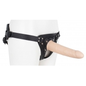 Пустотелый страпон Harness CLASSIC с бандажом - 19,5 см. - LOVETOY (А-Полимер) - купить с доставкой в Невинномысске