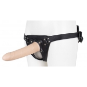 Пустотелый страпон Harness CLASSIC с бандажом - 19,5 см. - LOVETOY (А-Полимер) - купить с доставкой в Невинномысске