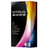 Цветные ароматизированные презервативы VITALIS PREMIUM color   flavor - 12 шт. - Vitalis - купить с доставкой в Невинномысске