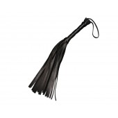 Чёрная кожаная плеть с 22 хвостами - 40 см. - Sitabella - купить с доставкой в Невинномысске