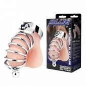 Серебристая клетка для члена Urethral Play Cage - BlueLine - купить с доставкой в Невинномысске