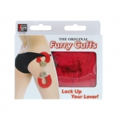 Металлические наручники с красной меховой опушкой METAL HANDCUFF WITH PLUSH RED - Dream Toys - купить с доставкой в Невинномысске