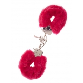 Металлические наручники с красной меховой опушкой METAL HANDCUFF WITH PLUSH RED - Dream Toys - купить с доставкой в Невинномысске