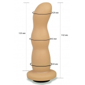 Телесная рельефная насадка Harness - 14,2 см. - LOVETOY (А-Полимер) - купить с доставкой в Невинномысске