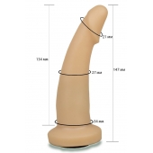 Телесная гладкая насадка Harness - 14,7 см. - LOVETOY (А-Полимер) - купить с доставкой в Невинномысске