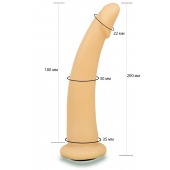 Телесная гладкая насадка-фаллоимитатор Harness - 20 см. - LOVETOY (А-Полимер) - купить с доставкой в Невинномысске