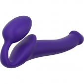 Фиолетовый безремневой страпон Silicone Bendable Strap-On - size S - Strap-on-me - купить с доставкой в Невинномысске