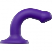 Фиолетовый фаллоимитатор-насадка Strap-On-Me Dildo Dual Density size S - 17 см. - Strap-on-me - купить с доставкой в Невинномысске