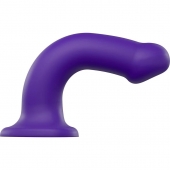 Фиолетовый фаллоимитатор-насадка Strap-On-Me Dildo Dual Density size L - 19 см. - Strap-on-me - купить с доставкой в Невинномысске