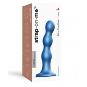 Голубая насадка Strap-On-Me Dildo Plug Balls size L - Strap-on-me - купить с доставкой в Невинномысске