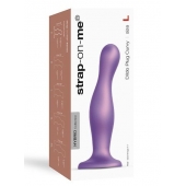 Фиолетовая насадка Strap-On-Me Dildo Plug Curvy size L - Strap-on-me - купить с доставкой в Невинномысске