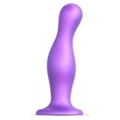 Фиолетовая насадка Strap-On-Me Dildo Plug Curvy size L - Strap-on-me - купить с доставкой в Невинномысске