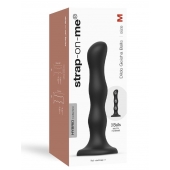 Черная насадка Strap-On-Me Dildo Geisha Balls size M - Strap-on-me - купить с доставкой в Невинномысске