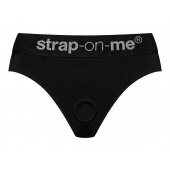 Черные трусики для насадок Heroine Lingerie Harness - size M - Strap-on-me - купить с доставкой в Невинномысске
