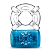 Синее эрекционное виброкольцо Pleaser Rechargeable C-Ring - Blush Novelties - в Невинномысске купить с доставкой