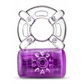 Фиолетовое эрекционное виброкольцо One Night Stand Vibrating C-Ring - Blush Novelties - в Невинномысске купить с доставкой