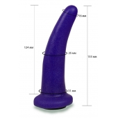 Фиолетовая гладкая изогнутая насадка-плаг - 13,3 см. - LOVETOY (А-Полимер) - купить с доставкой в Невинномысске