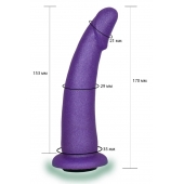 Фиолетовая гладкая изогнутая насадка-плаг - 17 см. - LOVETOY (А-Полимер) - купить с доставкой в Невинномысске
