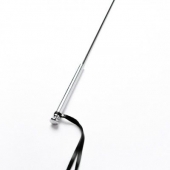 Черный кожаный стек с гладкой ручкой - 55 см. - Crazy Handmade - купить с доставкой в Невинномысске