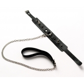 Черный ошейник с шипами и поводком - Crazy Handmade - купить с доставкой в Невинномысске